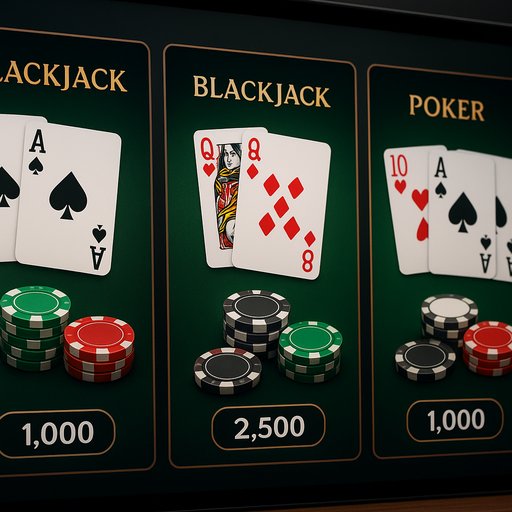 Card games in a sleek online casino interface showing multiple decks and PKR bets. The image illustrates popular table games on the P666 platform for players in Karachi and Lahore.