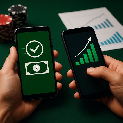 Fast PKR deposits and transparent earnings tracking; chart visuals imply quick processing and clear balance growth for EasyPaisa and JazzCash users across Pakistan.