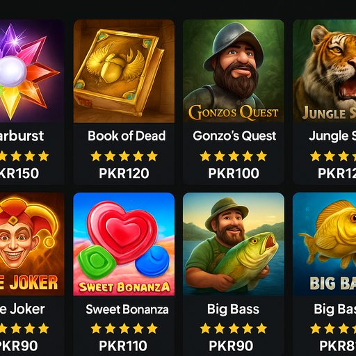 Grid showcasing top P666 games with icons, rating stars, and PKR pricing details. The image emphasizes popular titles for Pakistan players.