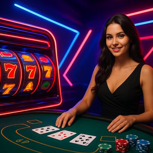 P666 online earning banner with spinning slots and live card table, neon lights, and bold branding. The mood is energetic and modern, inviting players to join a trusted online casino in Pakistan.