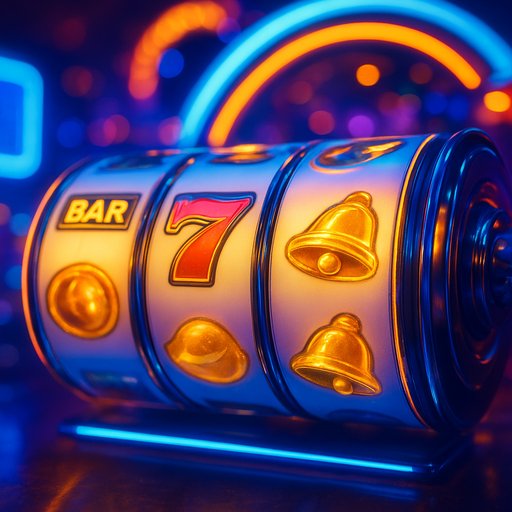 Vibrant hero image showing spinning slot reels with neon casino lighting, inviting players to explore P666 slots in Pakistan. The mood is energetic, modern, and festive, with bright blues and golds highlighting big wins. A sense of immersive online casino action is depicted, suitable for a Pakistani audience feeling the thrill of slots.