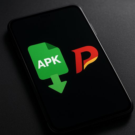APK download icon with a mobile device and the P666 logo, symbolizing instant Android installation and access