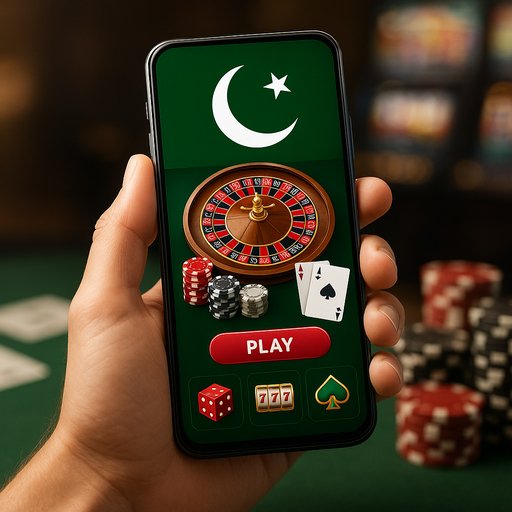 P666 online earning hero image showing a modern casino app on a smartphone. The scene emphasizes P666 online earning with a sleek interface and Pakistan-friendly visuals.