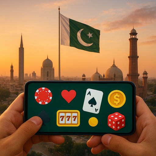 Pakistan gaming scene featuring Karachi and Lahore skylines alongside a mobile device showcasing P666 apps. The image reinforces local presence and trusted play for players in Pakistan.