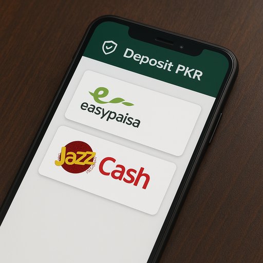 PKR deposit options shown: EasyPaisa and JazzCash on P666 apps page, illustrating secure PKR transactions for Pakistani players.